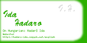 ida hadaro business card